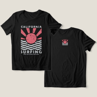 Camiseta Triblenda Arte Vintage de puesta de sol de surf en Californi