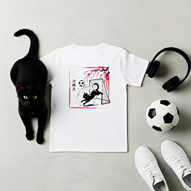 Camiseta Triblenda Artistic Cherry Blossom Cat Soccer For Japanese Ar (Subido por el creador)