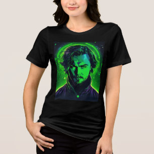 Camiseta Triblenda Ascendente Esmeralda: Retrato Aura Neon