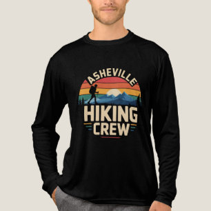 Camiseta Triblenda Asheville Hip Crew Retro Mountain Sunset Design