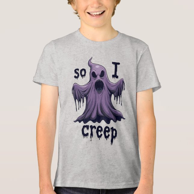 Camiseta Triblenda Así que creí a Halloween Boo Ghost Funny Creep Yea (Anverso)