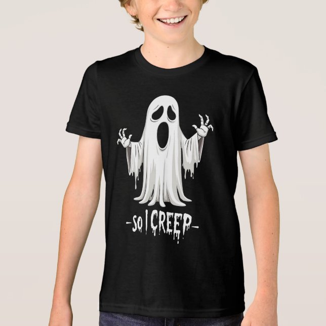 Camiseta Triblenda Así que creí a Halloween Boo Ghost Funny Creep Yea (Anverso)