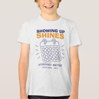 Camiseta Triblenda Asistir con Regularidad Brilla Escuela