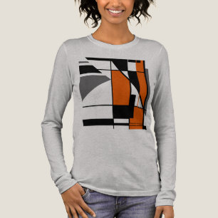 Camiseta Triblenda Aspecto de MCM con mosaico geométrico gris y negro