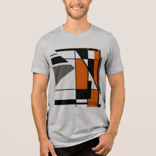 Camiseta Triblenda Aspecto de MCM con mosaico geométrico gris y negro