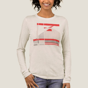 Camiseta Triblenda Aspecto del Art MCM del Resumen Geométrico Gris Ro