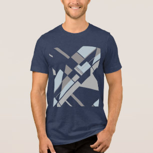 Camiseta Triblenda Aspecto Gris Negrita Negrita Geométrica Diagonal C