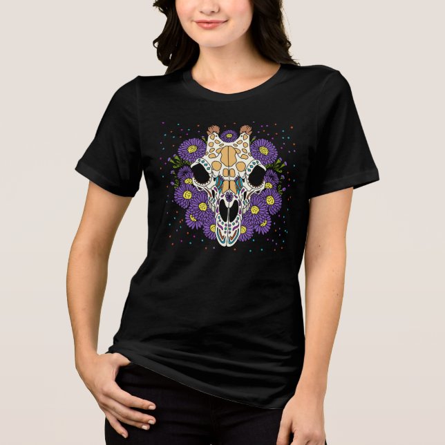 Camiseta Triblenda Aster y Giraffe Skull de septiembre (Anverso)