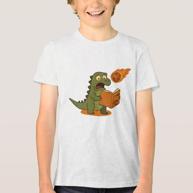 Camiseta Triblenda Asteroides y Usted, Un Libro Para Dinosaurios (Anverso)