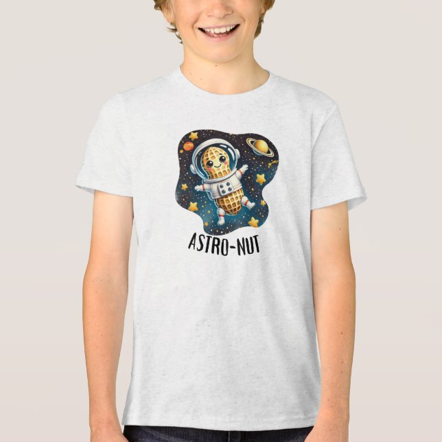 Camiseta Triblenda Astro-Nut Peanut, Astronaut Pun |  (Anverso)