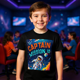 Camiseta Triblenda Astronaut Deep Space Planets Birthday Boy Captain
