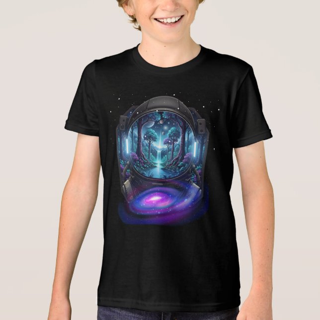 Camiseta Triblenda Astronaut Space Forest Galaxy Youth (Anverso)