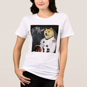 Camiseta Triblenda Astronauta de Dogecoin al HODL de la cadena de blo