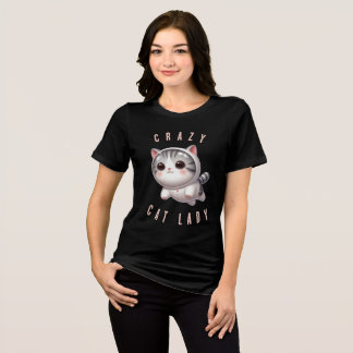 Camiseta Triblenda Astronauta de gato loco gato Lady