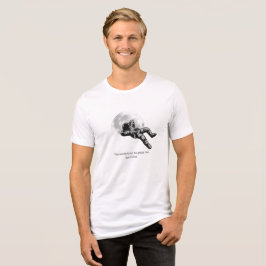 Camiseta Triblenda Astronauta Flotando junto a la Luna – Min Inspirad