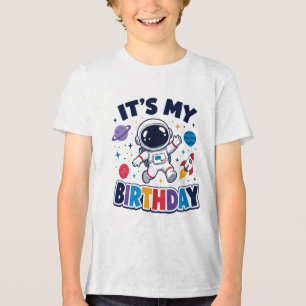 Camiseta Triblenda Astronauta Lindo Espacio Exterior Es Mi Cumpleaños