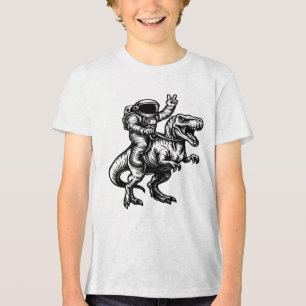 Camiseta Triblenda Astronauta montando T Rex