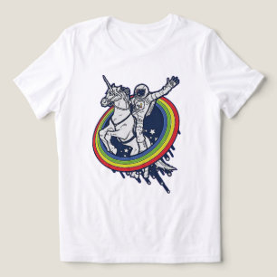 Camiseta Triblenda Astronauta montando un unicornio