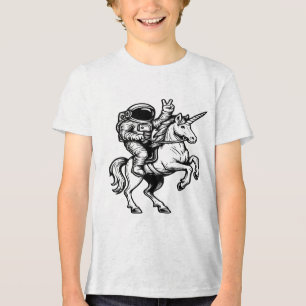 Camiseta Triblenda Astronauta montando un Unicornio