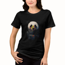 Astronauta Panda con Salpicaduras de Pintura Neon