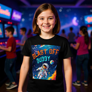 Camiseta Triblenda Astronauta Planetas Espacio Profundo Despega Favor