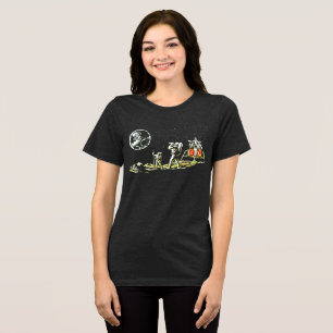Camiseta Triblenda Astronautas retro en el té de la luna