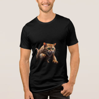 Camiseta Triblenda Ataque al gato - Camiseta felina feroz y divertida