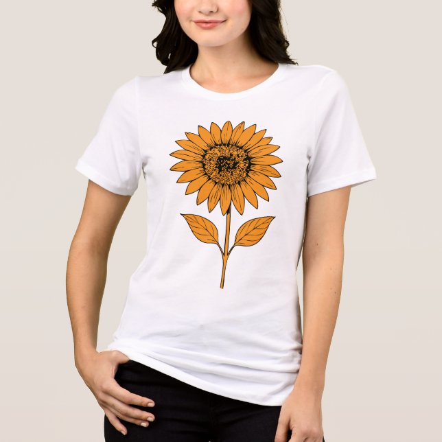Camiseta Triblenda Atardecer de Girasol (Anverso)