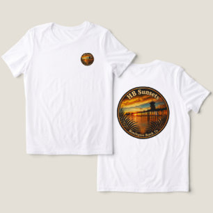 Camiseta Triblenda Atardecer en Huntington Beach Pier - John Minar
