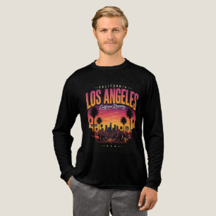 Camiseta Triblenda Atardecer Retro de Los Ángeles California Soñador