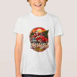 Camiseta Triblenda Atardecer Vintage Santa Claus Camión Rojo Vibe Ho
