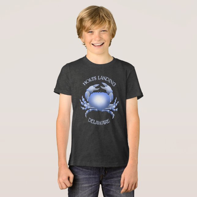 Camiseta Triblenda Aterrizar con el cangrejo azul (Anverso Completo)