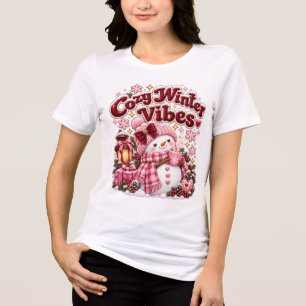 Camiseta Triblenda Atmósfera acogedora de invierno Diseño personaliza