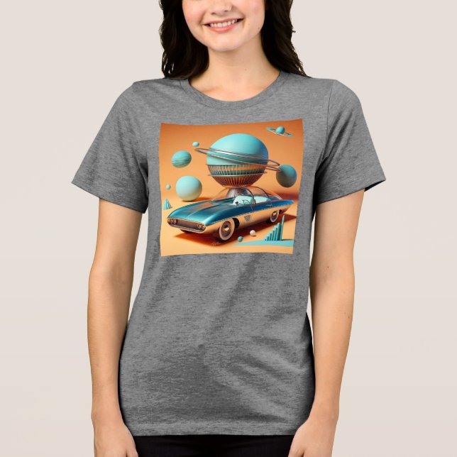 Camiseta Triblenda Atomic Futuristic Sky View Cruiser Car  (Anverso)