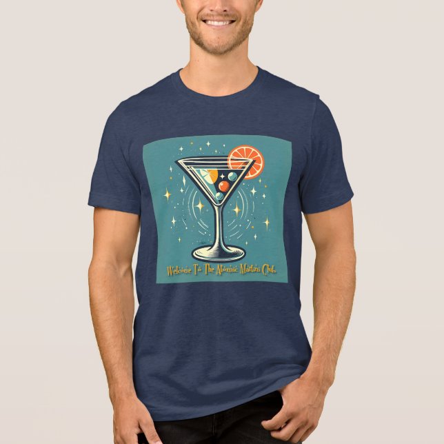 Camiseta Triblenda Atomic Martini Club Retro Futuristic Cocktail (Anverso)