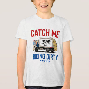 Camiseta Triblenda Atrápenme en el sucio voto basura Trump Truck Tru
