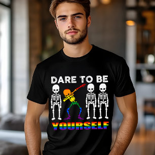 Camiseta Triblenda Atrévete a ser tú mismo Orgullo del esqueleto del