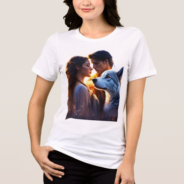 Camiseta Triblenda Aúl lunar: armonía en el paquete Wolf (Anverso)