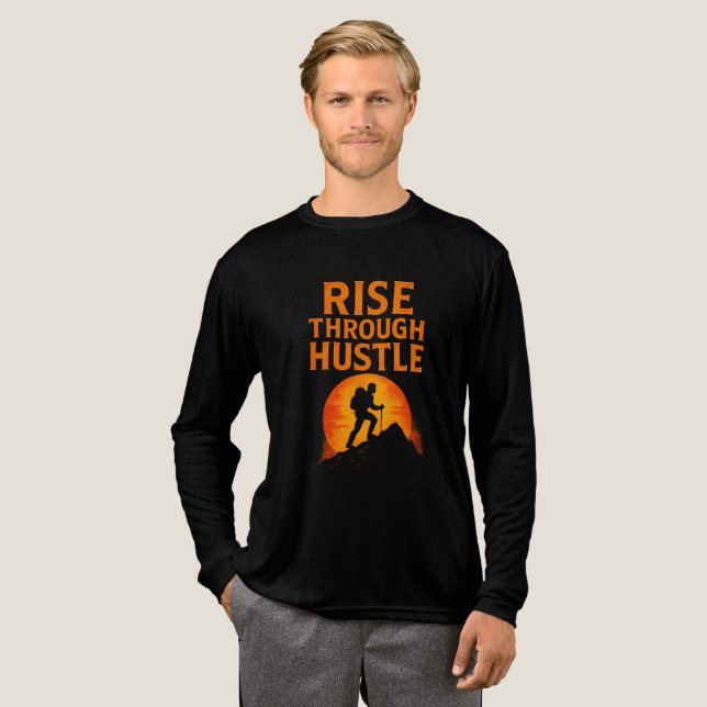Camiseta Triblenda Aumentar a través del casco - Camiseta motivaciona (Anverso Completo)