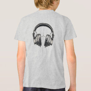 Camiseta Triblenda Auriculares Retro Línea Art T-Shirt - Music Lover 