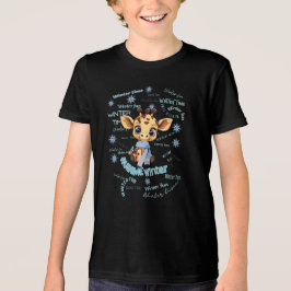 Camiseta Triblenda Ausome Winter – One of a Kind Snowflake Giraffe