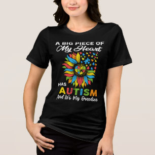 Camiseta Triblenda Autismo girasol Concienciación Día de amor Cinta d