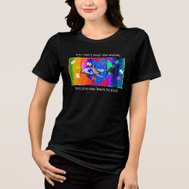 Camiseta Triblenda Autismo Tiburón MUJER NEGRO