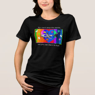Camiseta Triblenda Autismo Tiburón MUJER NEGRO