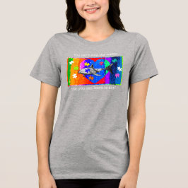 Camiseta Triblenda Autismo Tiburón MUJERES GRIS