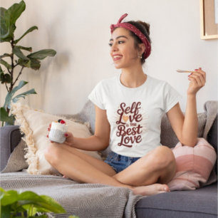 Camiseta Triblenda Autoamor cita Inspiradora Maroon Letting
