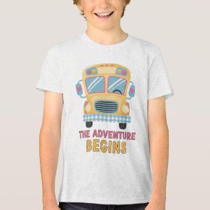 Camiseta Triblenda Autobús Escolar La Aventura Comienza De Regreso a 