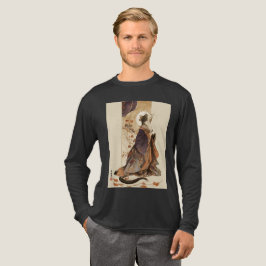 Camiseta Triblenda "Autumn Reverie" Japanese Cat in Kimono Art
