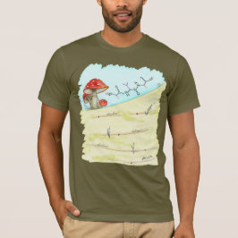 Camiseta Triblenda AVA escrito por aminoácidos, diseño de hongos