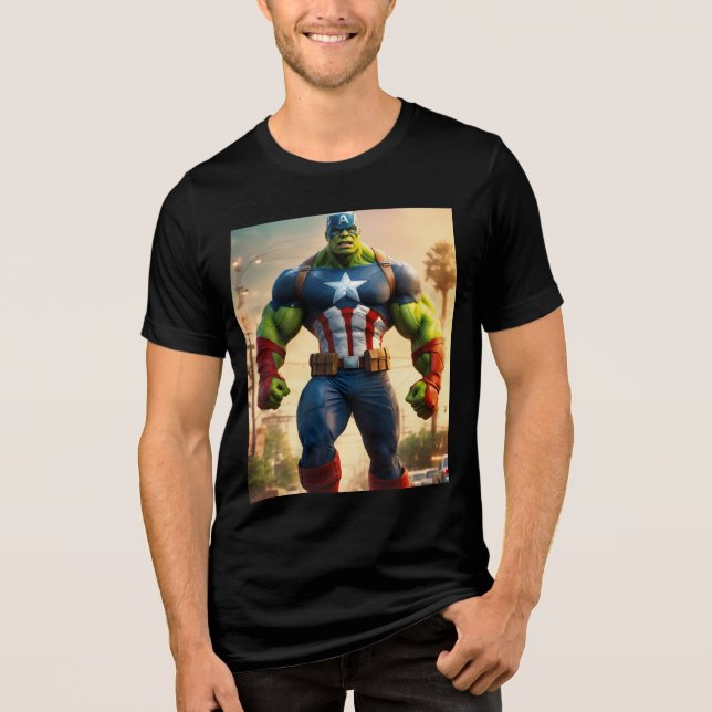 Camiseta Triblenda Avengadores vs mutantes Camiseta de choque urbano (Anverso)